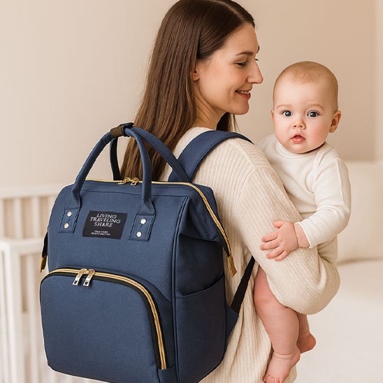 Sac a langer bleu
