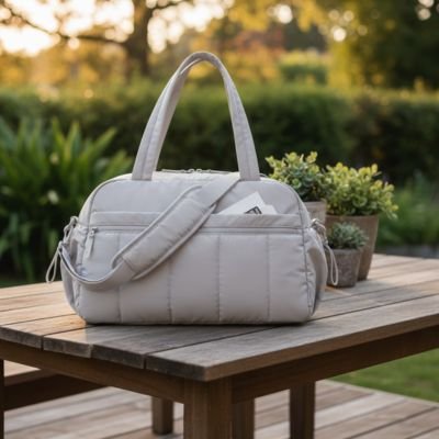 Sac à langer bébé multipoches isotherme gris