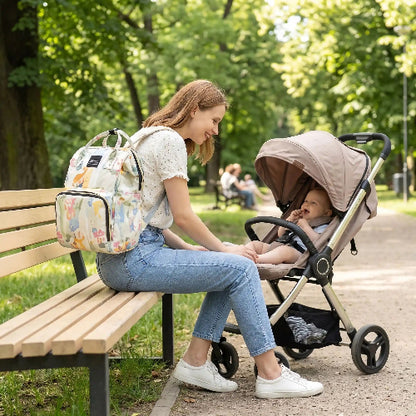 Sac à langer bébé nomade multipoches avec maman 