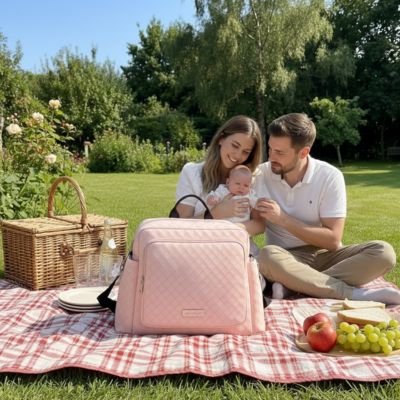 Sac à langer bébé pratique et spacieux avec pogner