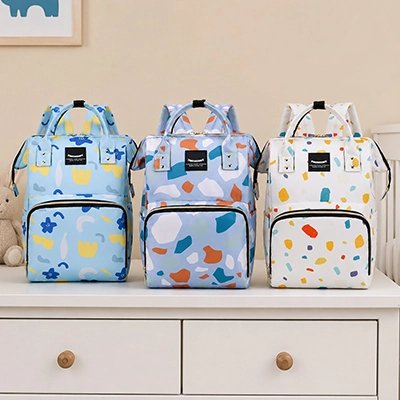 Sac a langer bébé pratique multipoches trois couleurs différentes 