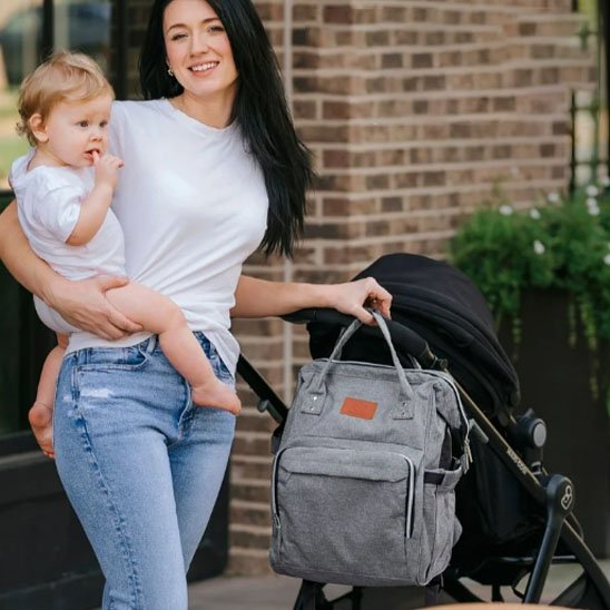 Sac à langer multipoches avec carosse