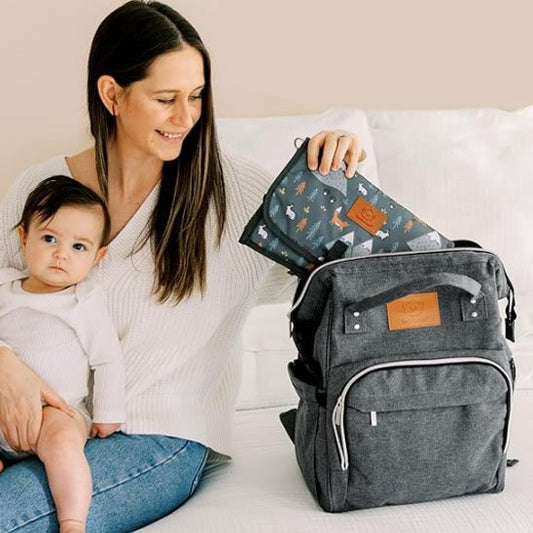 Sac à langer multipoches avec matelas intergré