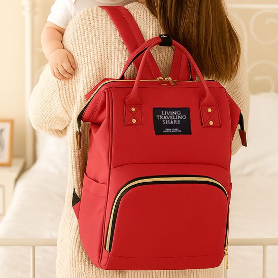 Sac a langer pratique rouge