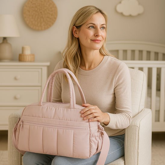 Sac à langer ultra pratique bandoulière rose
