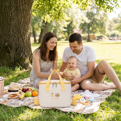 Sac isotherme bébé compact ornanisé jaune