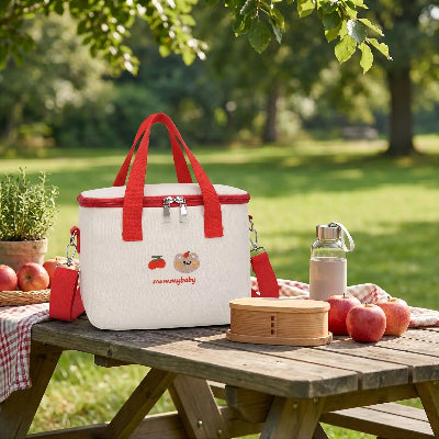 Sac isotherme bébé compact organisé rouge