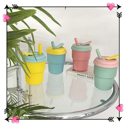 Tasse avec paille pour bebe | Silicone