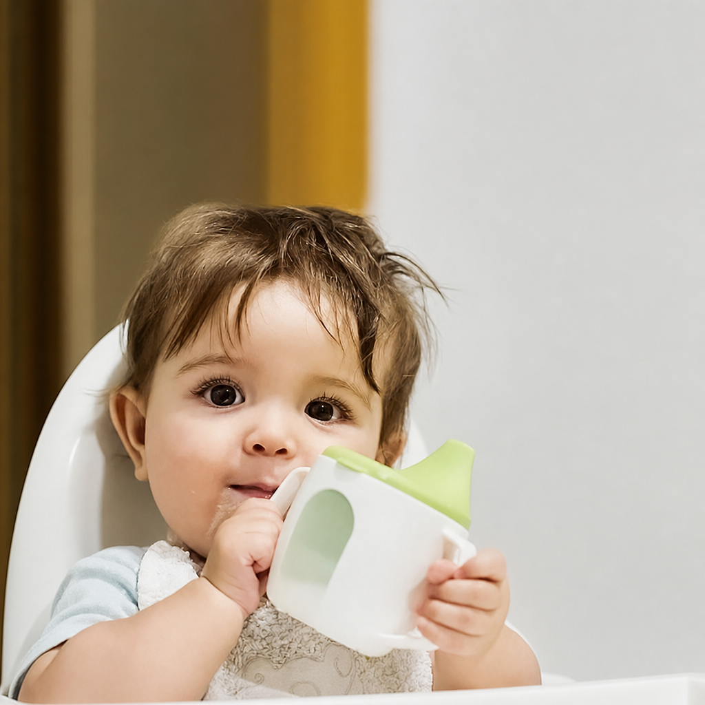 Tasse d'apprentissage bébé anti fuite avec bébé 