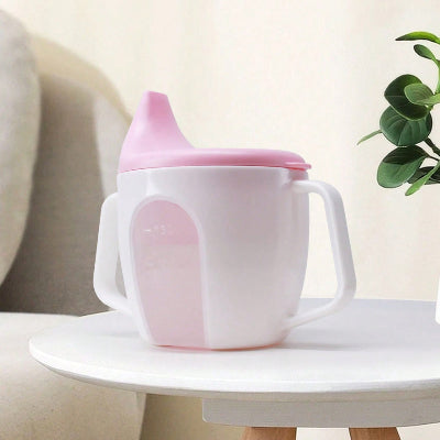 Tasse d'apprentissage bébé ergonomique anti fuite rose