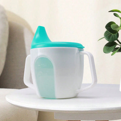 Tasse d'apprentissage bébé ergonomique anti fuite turquoise