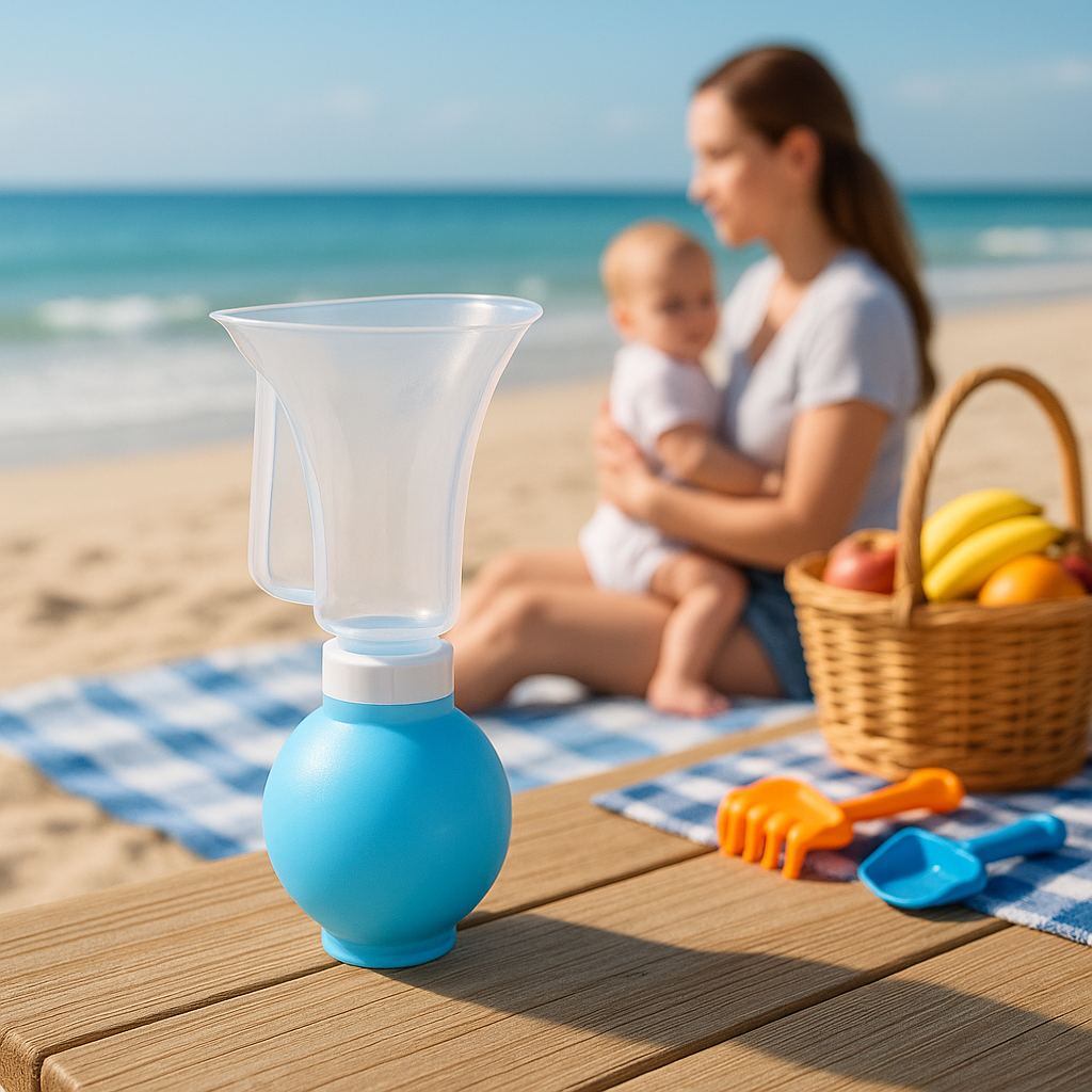 tire lait bleu bébé