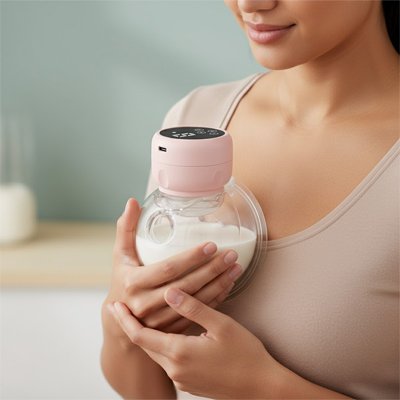 Tire lait main libre rose