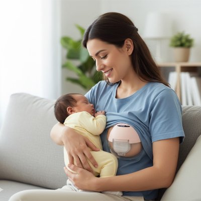 Tire lait portable discret silencieux avec maman