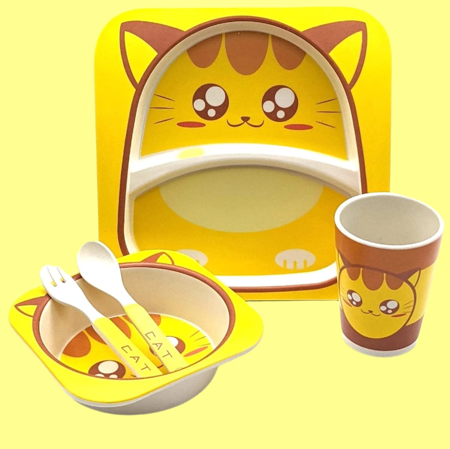 Vaisselle bébé BambooKid™  Chat 