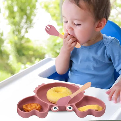 Vaisselle bébé crabe avec garçon