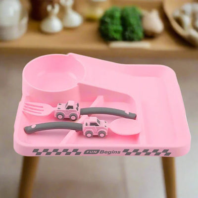 Vaisselle pour bébé  Course Plate Rose 