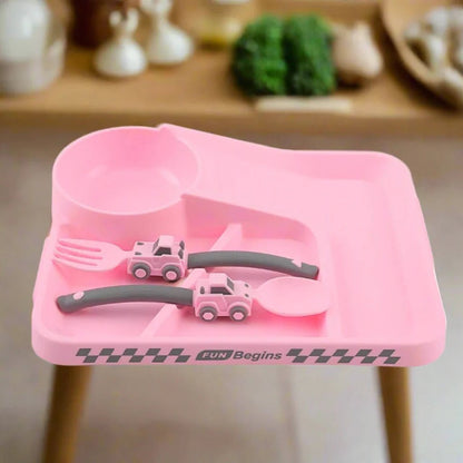 Vaisselle pour bébé  Course Plate Rose 