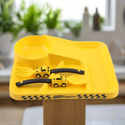 Vaisselle pour bebe - CoursePlate™ - Jaune - christine proulx