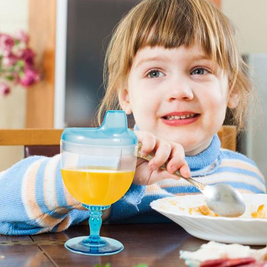 verre bebe ergonomique bleu