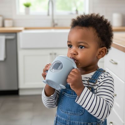 Verre bébé incassable-avec petit garçon 