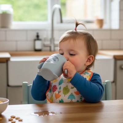 Verre bébé incassable-bleu